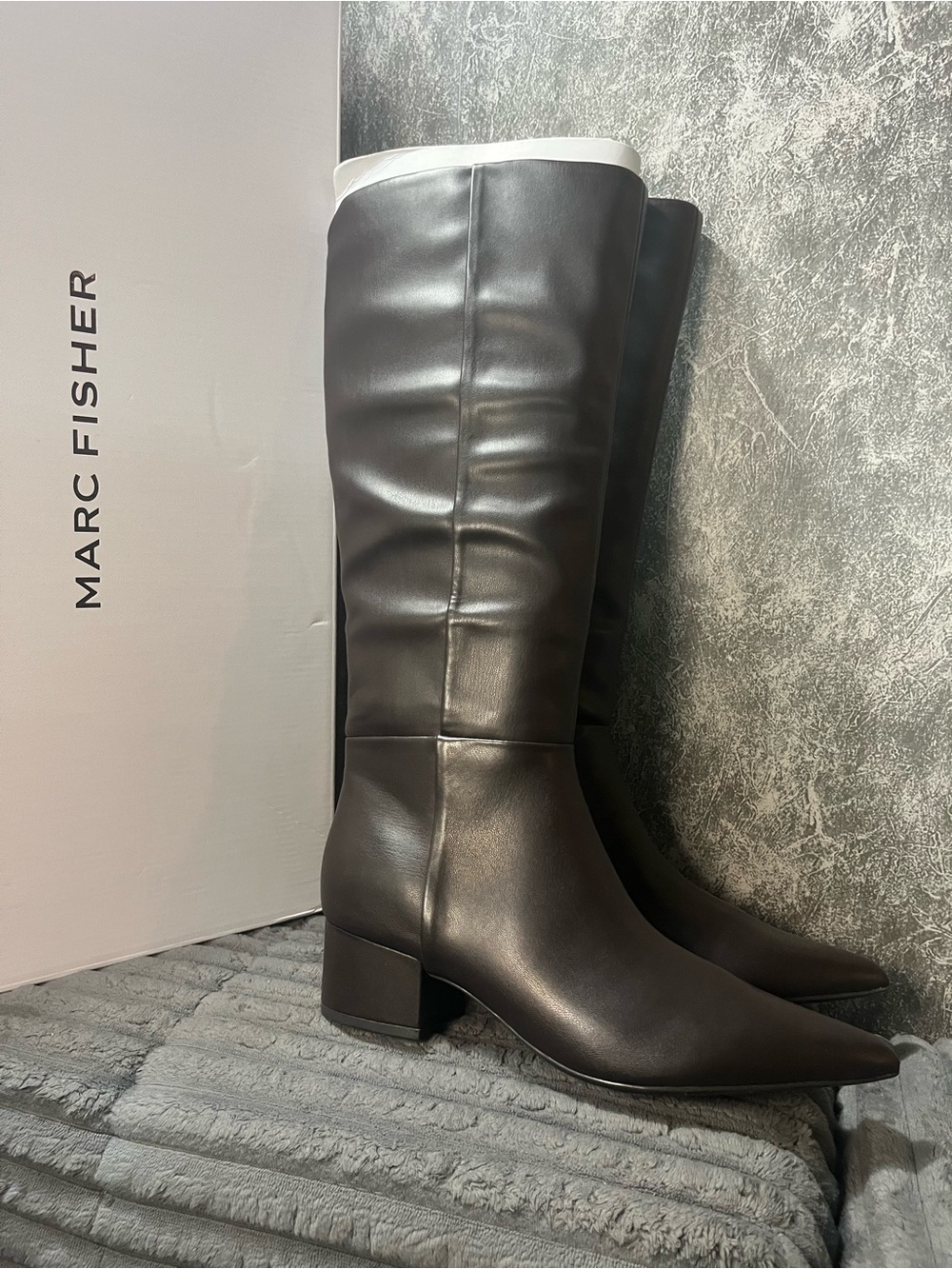 Marc Fisher Women's Tall Pointed Toe Boots in Dark Brown